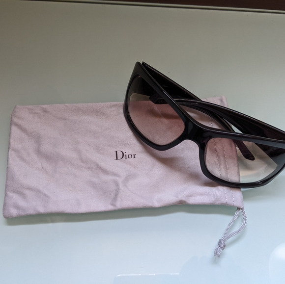 Vintage DIOR Sunglasses Shiny Black PEARL Logo CLASSICDIOR 1 584LF 60 []17 Optyl - Picture 11 of 14